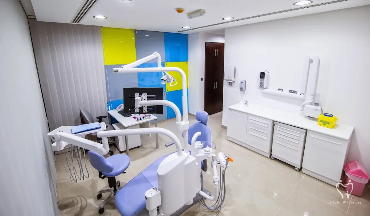 A treatment room at Bright White Dental Centre